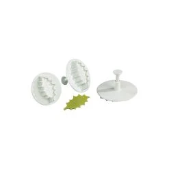 Remise ???? 3 Découpoirs Grande Feuille de Houx à Poussoir ✨