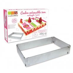 Meilleure vente ???? Cadre à Pâtisserie Extensible Inox Rectangle Scrapcooking ✨