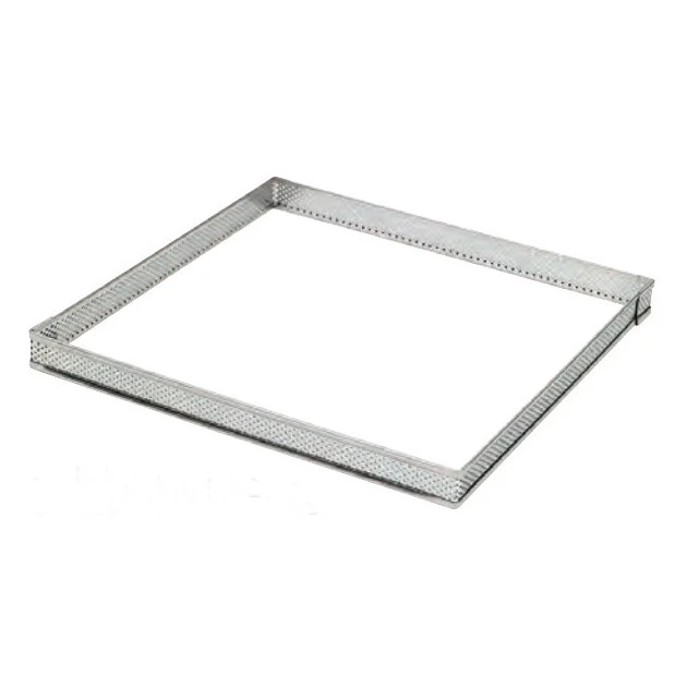 Offres ✨ Cadre à Tarte Carré Inox Perforé 10 cm H.2 cm ???? 3 Offres ✨ Cadre à Tarte Carré Inox Perforé 10 cm H.2 cm ???? – Image 3