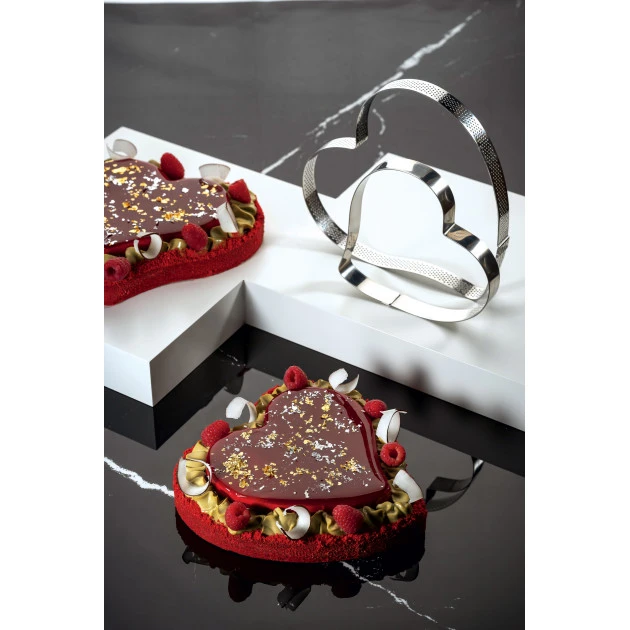 Meilleure affaire ⭐ Cercle à Entremets Coeur Inox Micro-perforé 20,5 x 19 cm x H 3,5 cm Pavoni ???? 2 Meilleure affaire ⭐ Cercle à Entremets Coeur Inox Micro-perforé 20,5 x 19 cm x H 3,5 cm Pavoni ???? – Image 2