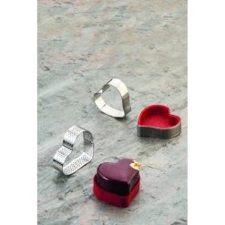 Sortie ✨ Cercle à Tarte Coeur Inox Micro-perforé 7,5 x 7 cm x H 2 cm Pavoni ???? -Patisse Magasin cercle a tarte coeur inox micro perfore 75 x 7 cm x h 2 cm pavoni 2