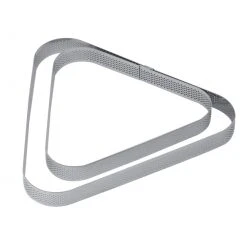 Nouveau ???? Cercle à Tarte Triangle Inox Micro-perforé 22 x 20 cm x H 2 cm Pavoni ????