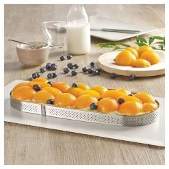 Bon marché ???? Cercle perforé forme Oblong 30 x 11 cm de L'école Valrhona par De Buyer ✨ -Patisse Magasin cercle perfore forme oblong 30 x 11 cm de l ecole valrhona par de buyer 2