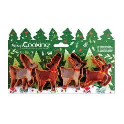 De gros ???? Emporte-Pièces Renne de Noël (x4) Scrapcooking ????