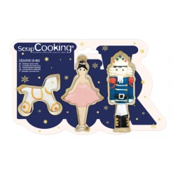 Meilleur prix ???? Lot de 3 Emporte-Pièces Inox Casse Noisette Scrapcooking ❤️